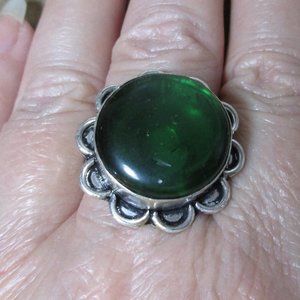 2055 Recycled green glass ring Size 10